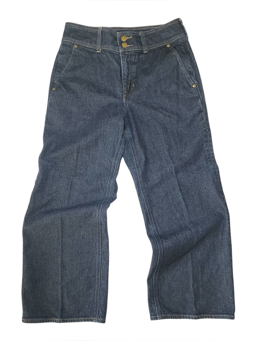 J.Crew Wide-Leg Cropped Jeans Size 28 | Dark Wash Denim | Elevated denim